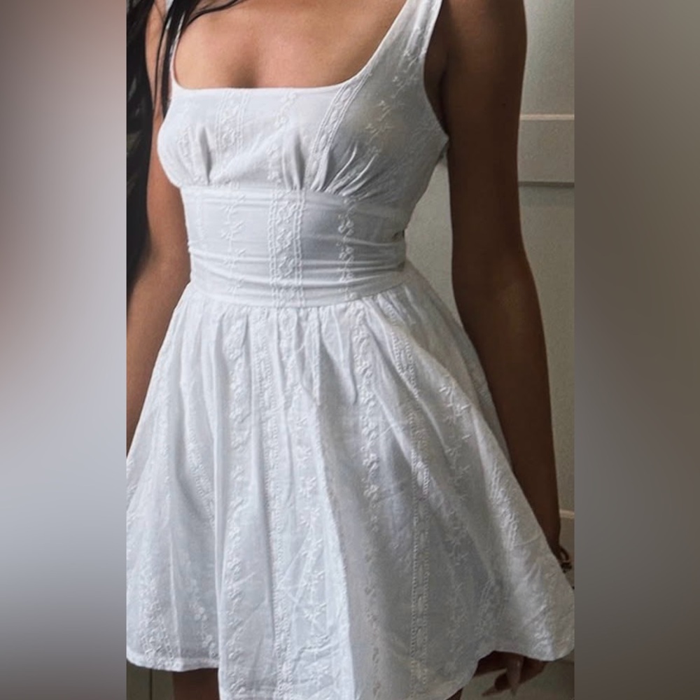 Edikted White Floral Dress